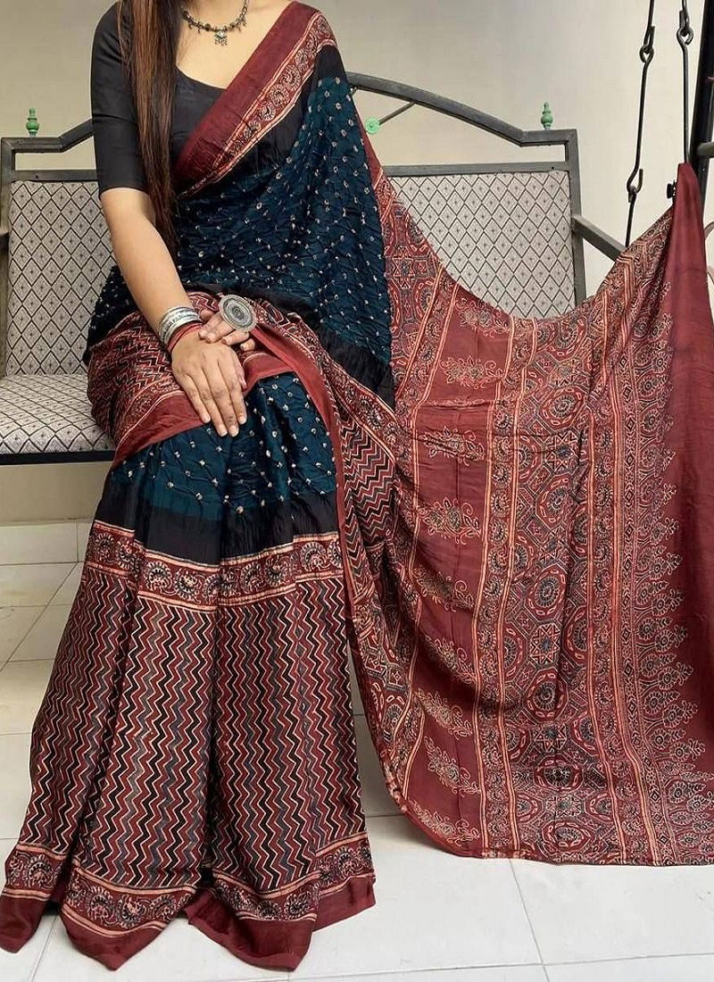  VK 4085 Bandhani Printed Imported Cotton Sarees Catalog